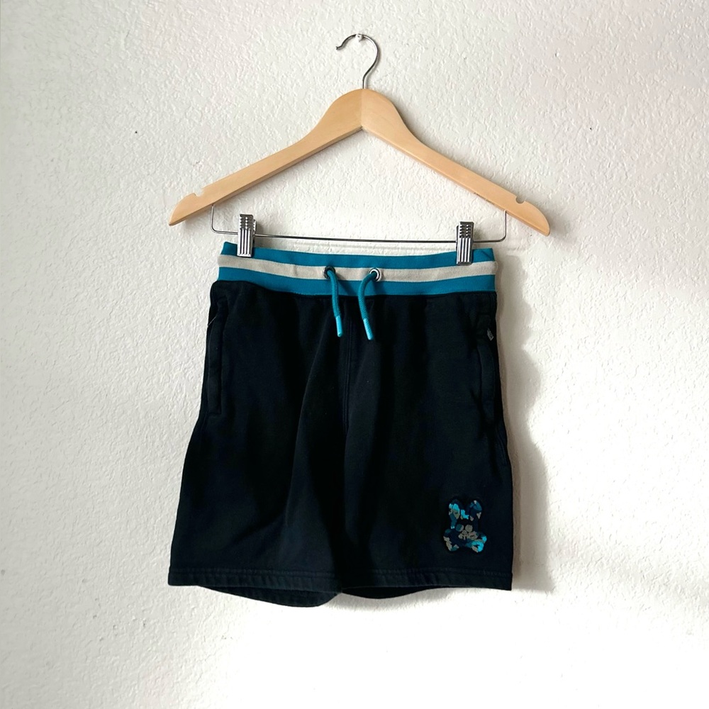 Psycho Bunny Kid’s Black Howgate Camo Bunny Sweat Shorts Size Medium / Women XS